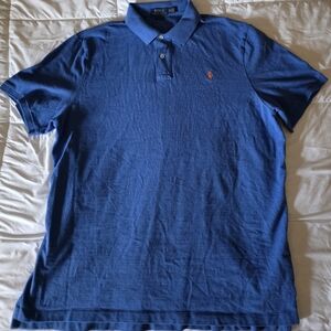 Vintage Polo Ralph Lauren Polo Size XXL Blue 100% Cotton